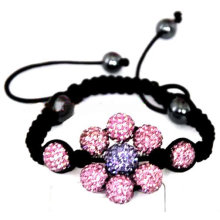 Красивый дизайн цветок Shamballa браслеты Crystal Balls браслеты (9 шт) BR72